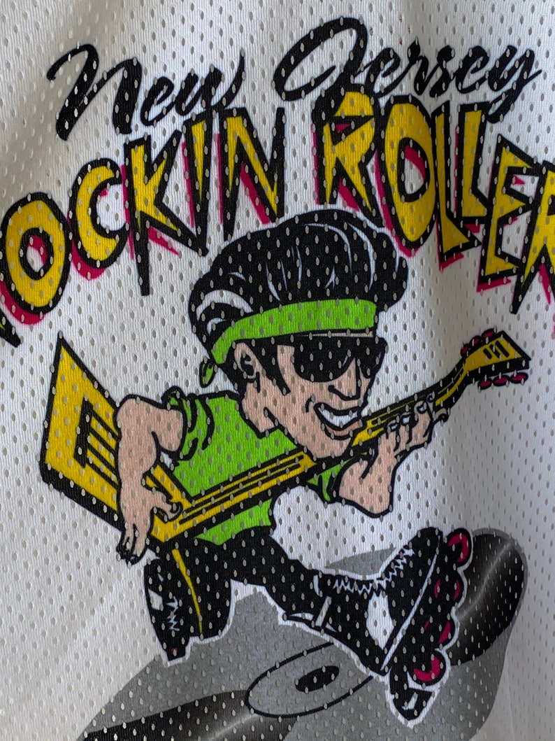 Rare vintage CCM RHI New Jersey rocking rollers hockey jersey LXL