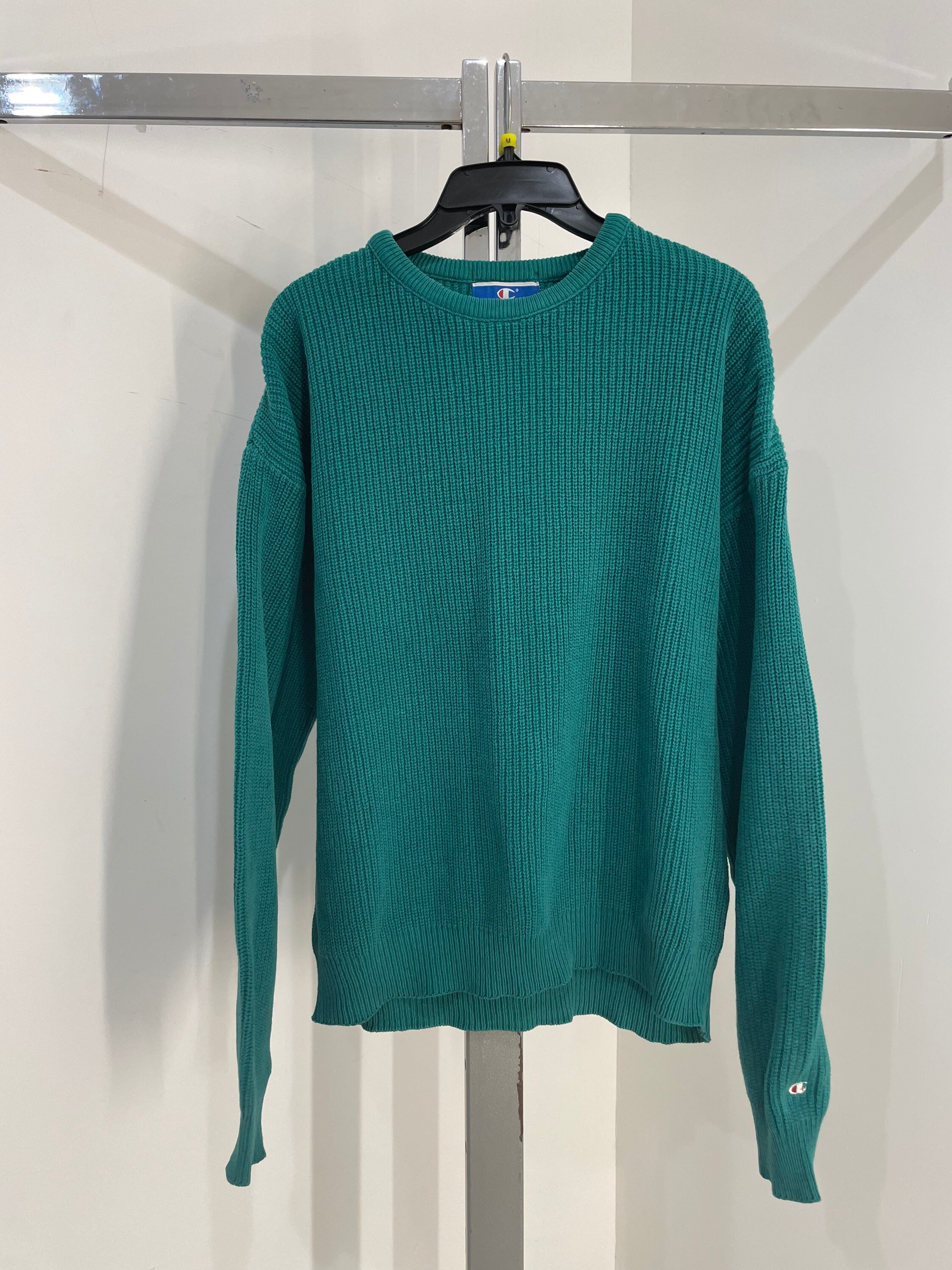 Vintage 90s champion heavy knitted sweater TEAL / L | Etsy