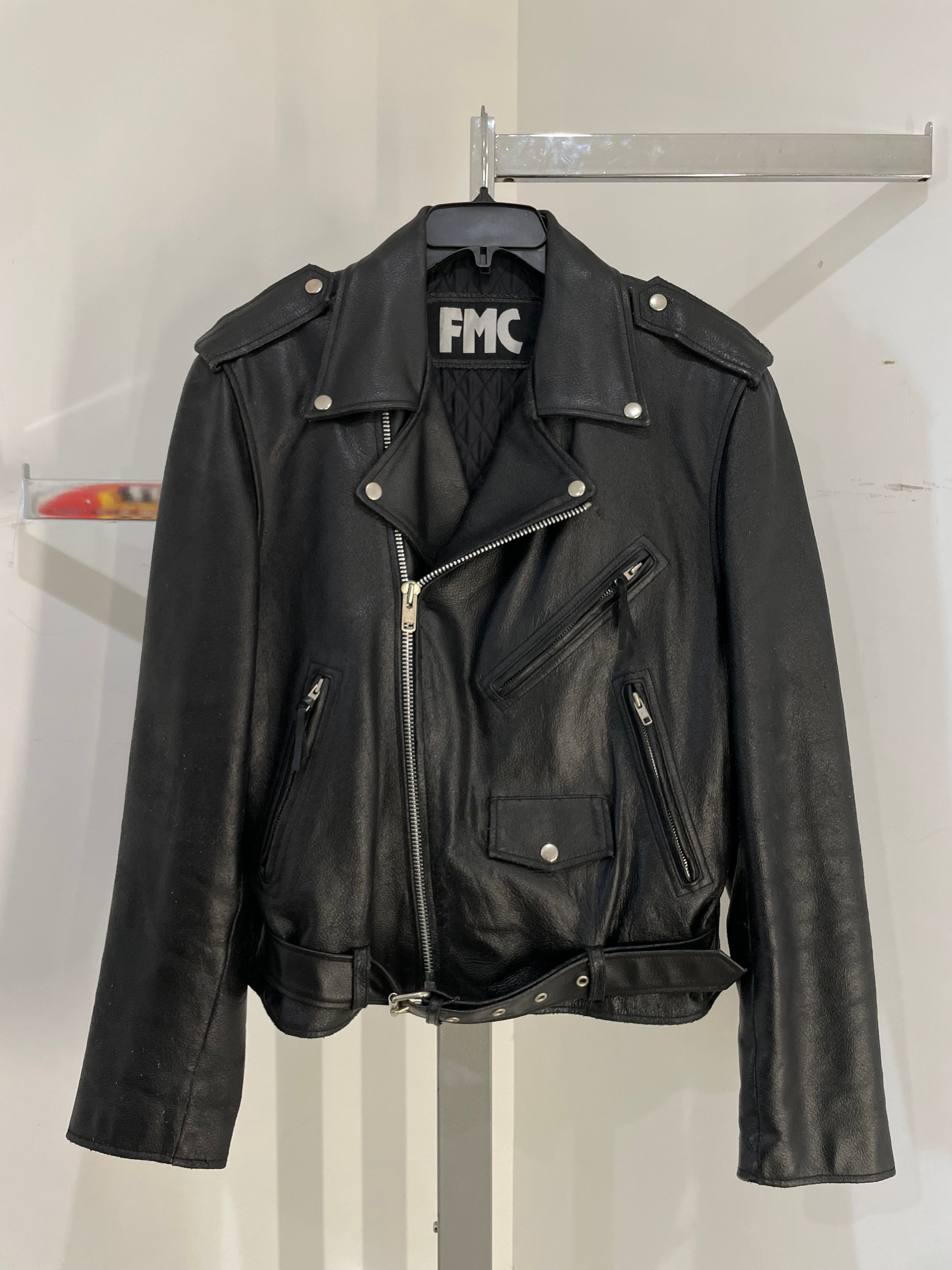 90s FMC Leather Motorcycle Jacket 