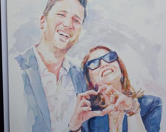 Portrait personnalisé de couple, cadeau de mariage, anniversaires ou souvenir