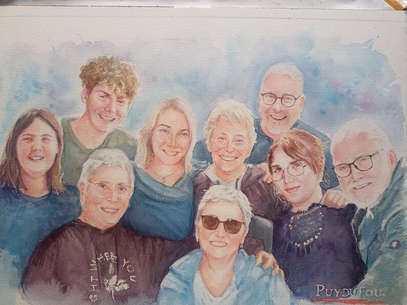 Portrait de famille format A3