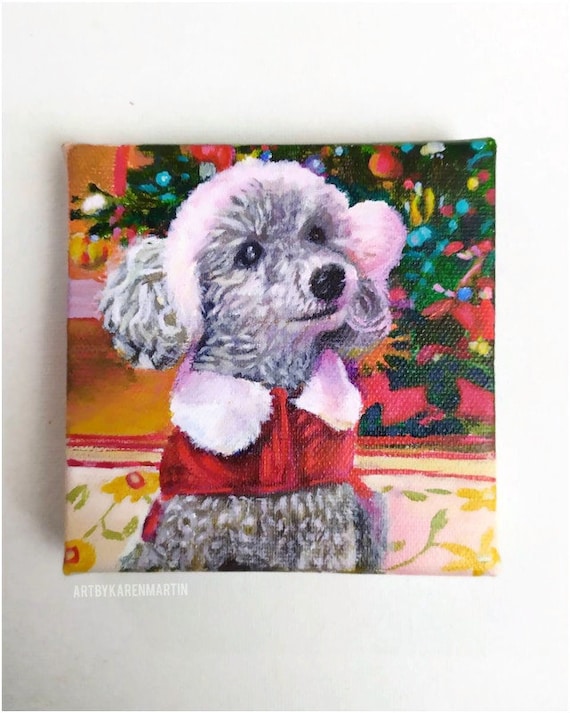 Peinture personnalisée en miniature sur toile tendue. cadeau original