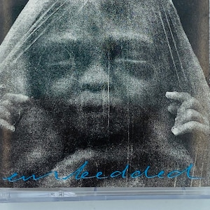 May include: A cassette tape in a clear plastic case with the band name "MEATHOOK" and the album title "SEED" printed on the front. The album cover features a black and white photo of a person's face covered with a sheer fabric.
