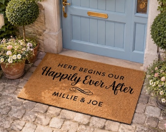 Personalised Home Gift Doormat - Custom Welcome Mat - Coir Outdoor Door Mat