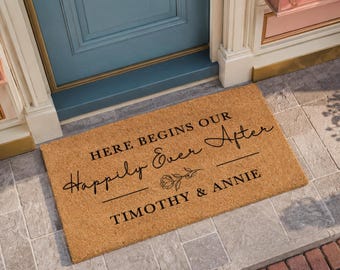 Custom Door Mat Personalised - Welcome Mat - Outdoor Coir Rug - Housewarming Gift