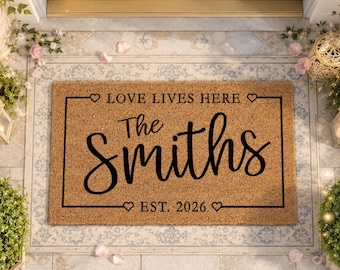 Welcome Mat Personalised Doormat - Custom Coir Mat - Outdoor Home Gift