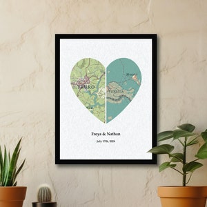 Personalized Custom Map Print, Unique Home Décor, Custom Map, Personalized Map Gift, Housewarming Gift