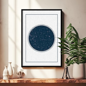 Cadeau d'anniversaire, carte des étoiles du ciel nocturne personnalisée, impression de ciel nocturne, cadeau pour un couple, cadeau de la Saint-Valentin, photo de carte des étoiles, le jour de notre rencontre