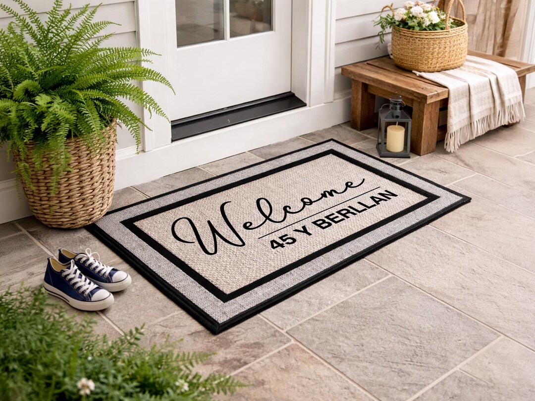 Personalized Washable UV Printed Welcome Doormat - Custom Weatherproof ...