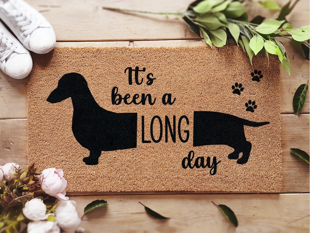 Cute Sausage Dog Doormat It's Been A Long Day Etsy