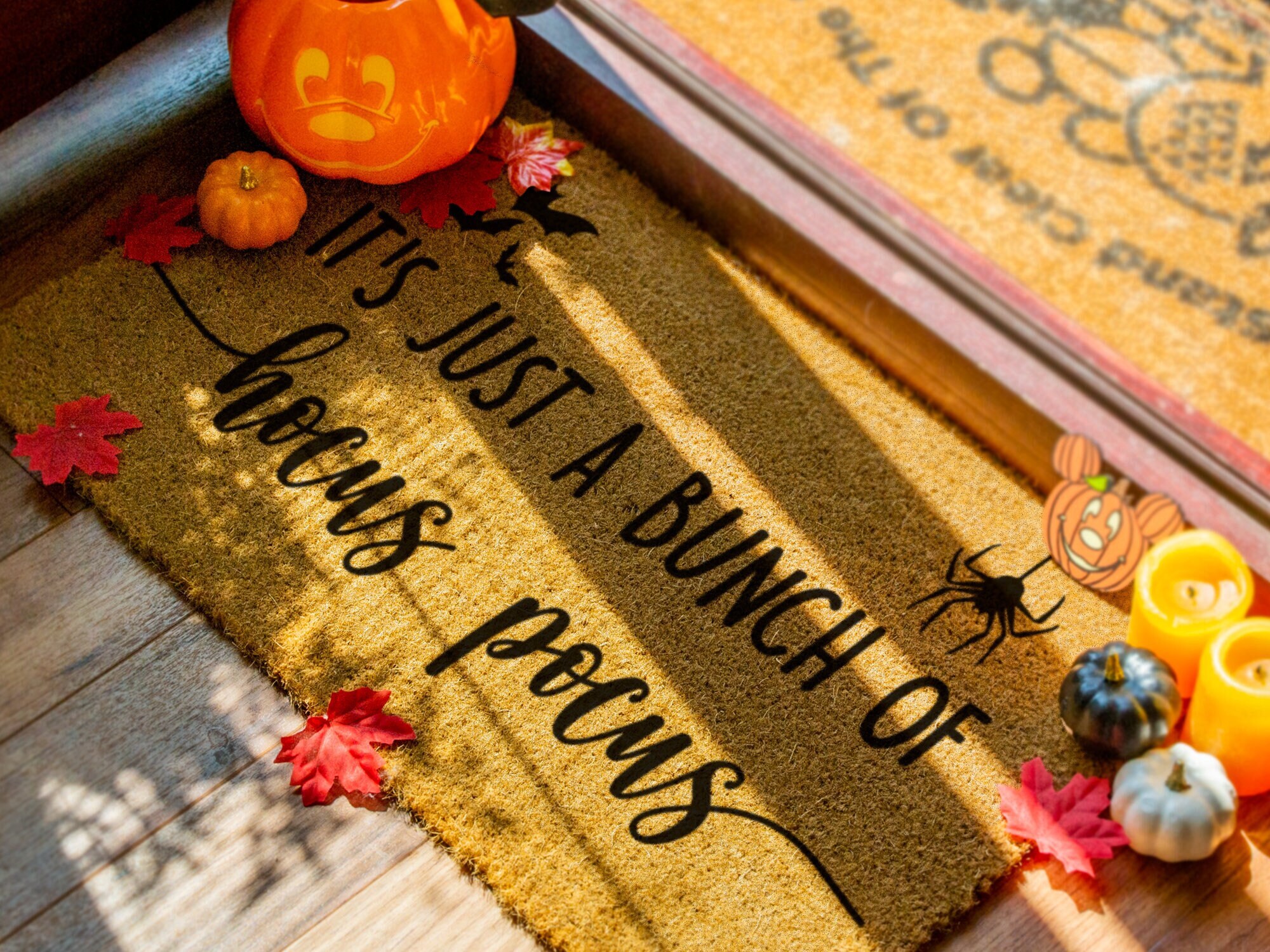 Disney Halloween Front Door Decorations Hocus Pocus Doormat - Wiseabe  Apparels