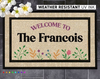 Durable Custom Doormat - Waterproof All Weather Entrance Rug - Custom Welcome Mats - Personalized Outdoor Mats