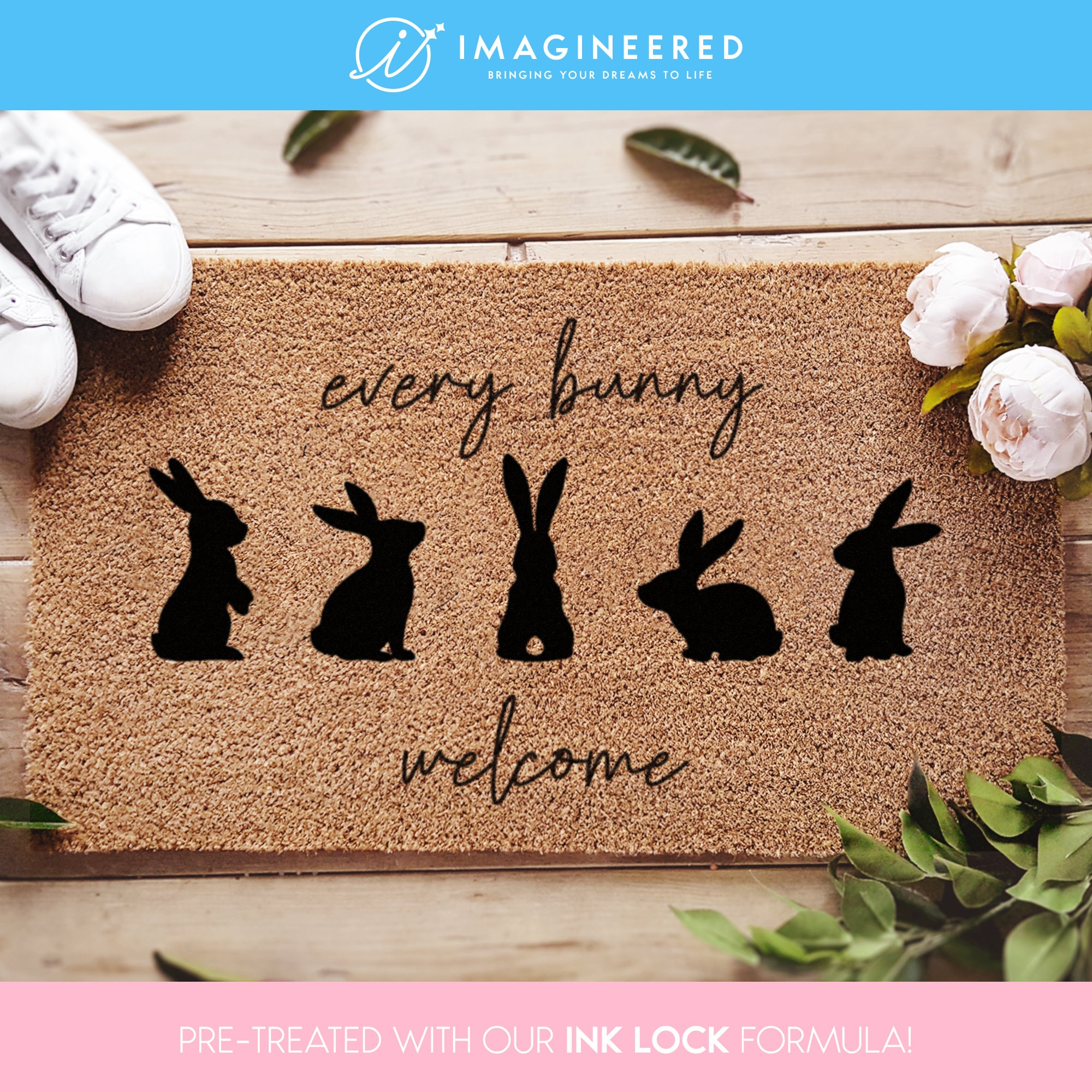 Rabbit Doormat - Etsy