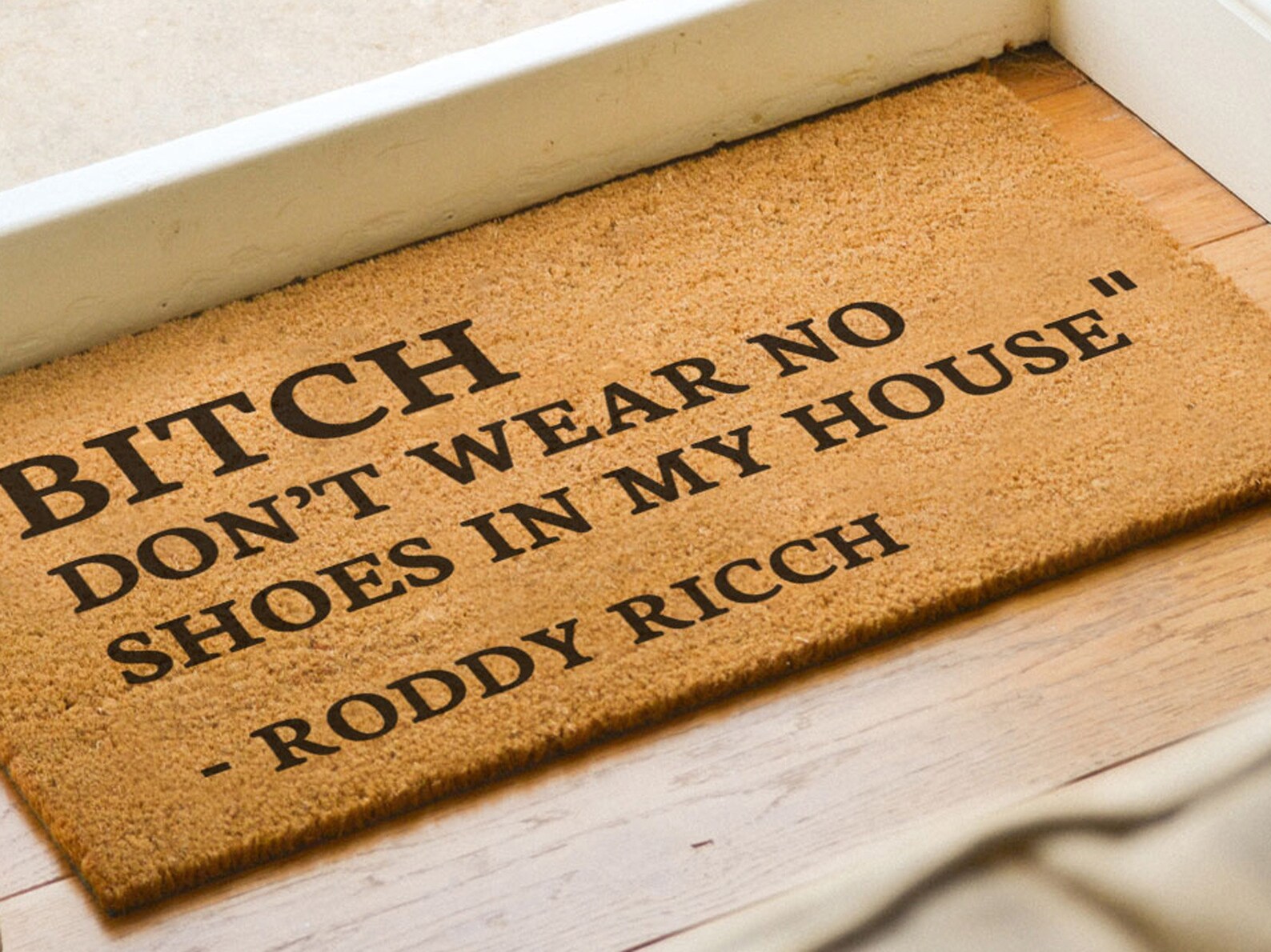 Serif Roddy Ricch Doormat Funny Door Mat Bitch Don't Etsy