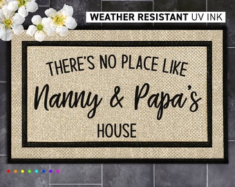 Customized Nanny and Granddad Doormat - Personalize Your Welcome Home