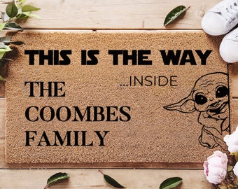 Star Wars Family Name Doormat - Personalized Family Name Doormat - Disney Doormat - Family Welcome Mat - New Home Gift - Housewarming Gift