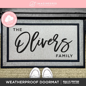 Custom Indoor Doormat - Personalized Entrance Rug - Housewarming Gift - Family Name Door Mat - New Home - Washable Indoor Custom Rug