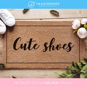 Cute Shoes Doormat  - Custom Welcome Mat - Funny Gift - Front Doormat - Custom Rug - Funny Doormat - New Home Gift - Couples Gift