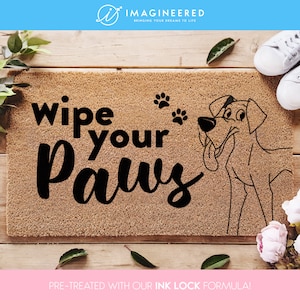 Funny great dane doormat - wipe your paws - funny great dane welcome rug - dog lover gifts - disney dogs - great dane decor - cute pet gifts