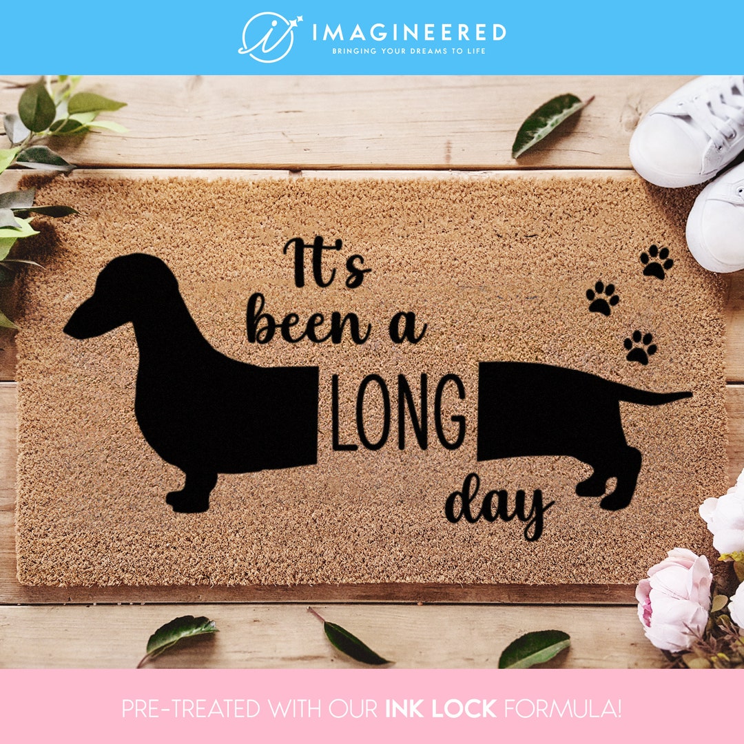 Cute Sausage Dog Doormat It's Been A Long Day Dachshund Gifts Funny Dog