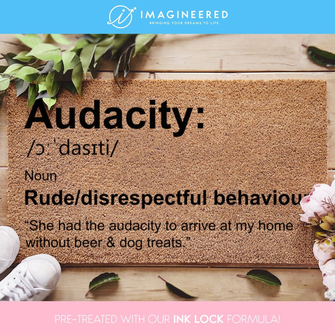 Doormat Funny Audacity Definition Doormat Etsy