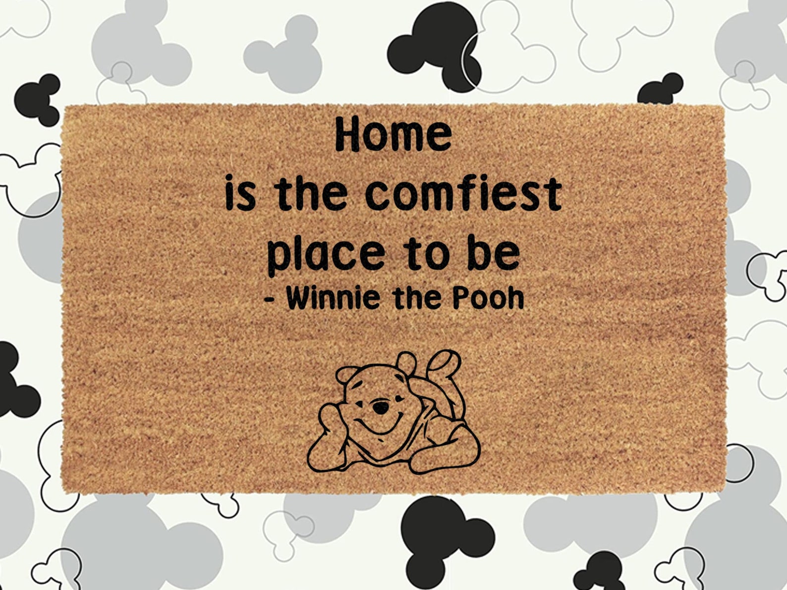 Winnie the Pooh Quote Doormat Home is the Comfiest Place to Etsy