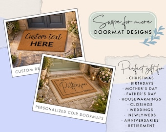 Personalised Gift Doormat | Custom Welcome Mat | Family Name Coir Front Door Home Decor