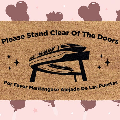 Monorail Doormat Monorail Please Stand Clear of the Doors Etsy