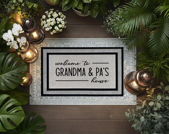 Personalized Grandparents Doormat – Washable Welcome Mat