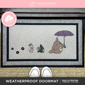 My Neighbour Totoro Inspired Studio Ghibli Doormat, Cute Entryway Decor, Unique Housewarming Gift, Weather Resistant Entry Way Rug