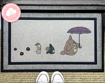 My Neighbour Totoro Inspired Studio Ghibli Doormat, Cute Entryway Decor, Unique Housewarming Gift, Weather Resistant Entry Way Rug