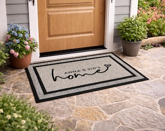 Wedding Gift - Outdoor Personalized Rug - Outdoor Doormat - Bridesmaid Gift - Washable Custom Rug - Personalized Door Mat - Welcome Doormat