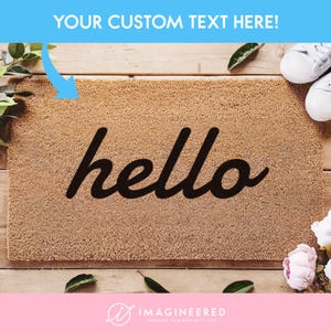 Create Your Very Own Custom Design - Personalized Door Mat - Custom Logo Mat - Realtor Doormat - Personalized Business Rug - New Home Decor