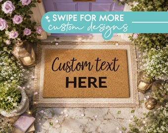 Custom Doormat Personalized - Housewarming Gift - Welcome Mat