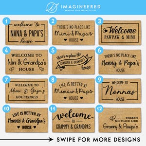 There's No Place Like Grandparents House, Grandparent Gift Mat, Nana And Papa, Grandma And Grandpa, Grandma And Grandad, Nanny And Grandad image 2