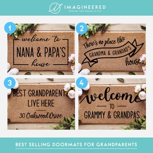 Grandparents Gift - Grandad Gift - Gift For Grandma - Custom Doormat - Grandma Gift - Grandma And Grandpa - Housewarming Gift