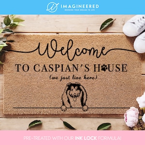 Customizable Dog Doormat  - Personalized Housewarming Gift - Welcome Mat Dog, Dog Doormat - Personalize Your Entryway - Dog Breeds