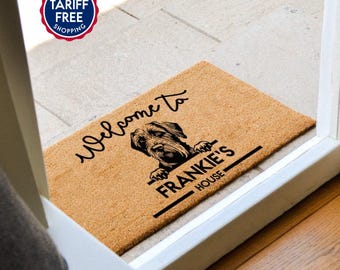 Best Seller Personalized Dog Gift Welcome Rug - Welcome To Our House Dog Doormat - Custom Dog Breed Gift - Custom Dog Mat - Dog Welcome Rug