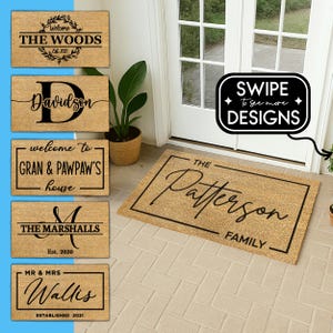 Family Name Doormat – Personalized Last Name Welcome Mat - Custom Coir Door Mat - New Home/Housewarming Gift - Custom Personalized Doormat