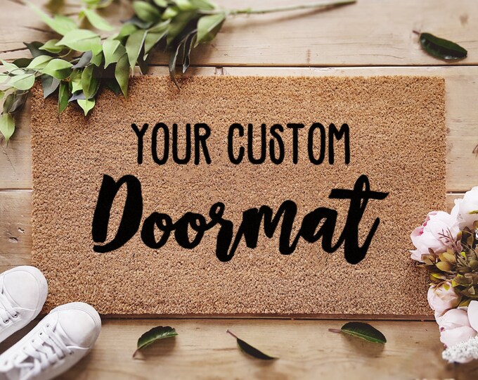 Your Custom Doormat Personalize the Perfect Customized Door Etsy