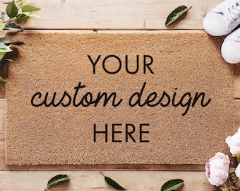Votre création personnalisée ici - paillasson personnalisé - tapis personnalisé - logo d'entreprise - illustration - décoration de porche - tapis de bienvenue - mignon - personnalisé
