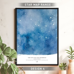 Custom Star Map Print, Night We Met Anniversary Gift, Night Sky Print, Star Map Poster, Wedding Gift, Constellation Print, Personalised Gift