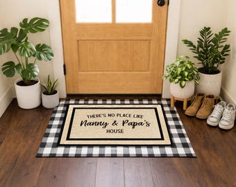 Customized Nanny and Granddad Doormat - Personalize Your Welcome Home