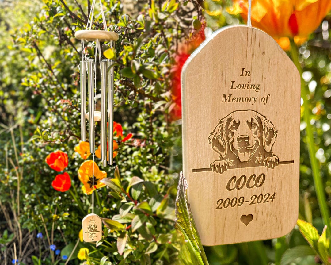Personalized Memorial Pet Heart Wind Chime - Gift Idea For Dog/Cat Lover - I Am Always With You main image 1
