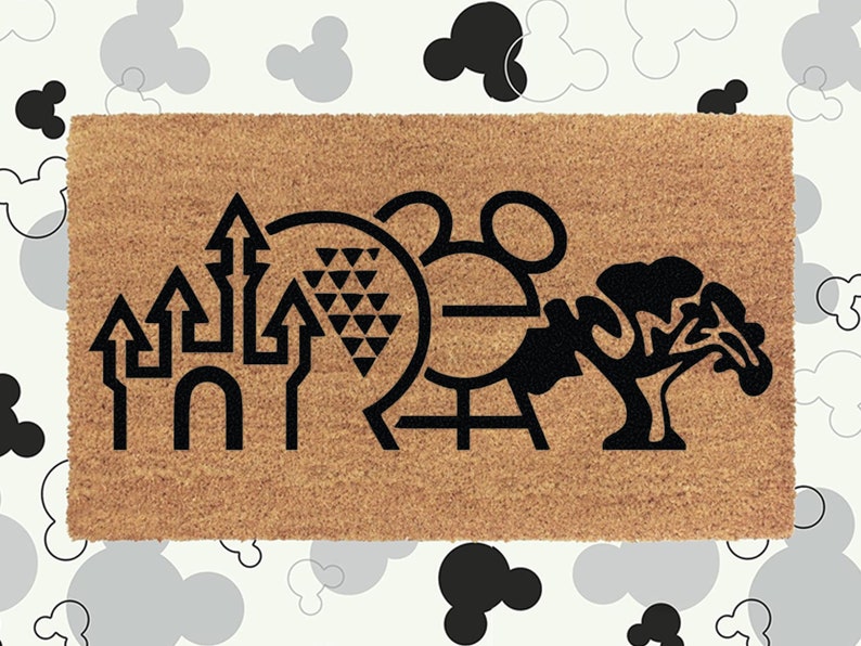 Disney World Doormat Disney Home Decor Disney Mat Etsy