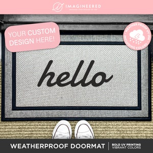 Custom Coloured All Weather Doormat - Personalized Door Mat - Choose Any Colour - Outdoor Custom Colored Doormat - Customized Welcome Rug
