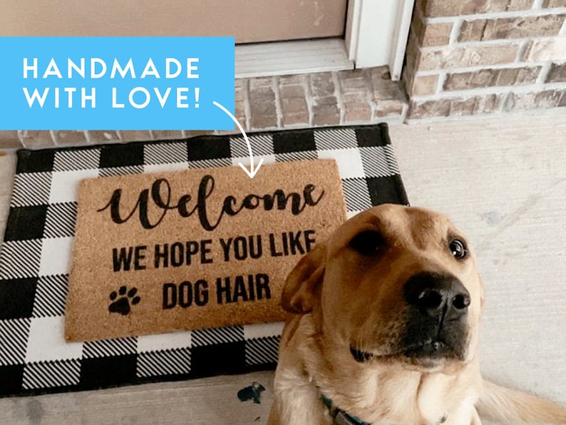 We Hope You Brought Wine And Dog Treats Doormat Coconut Coir Welcome Mat Funny Door Mat Dog Lover Gift Home Decor image 3