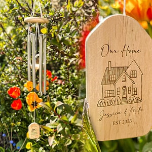 Our Home Wind Chime With EST Date | Customised New Home Wind Chime With Names | Porch Wind Chime | Family Names With EST Name