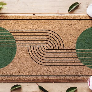 Custom Vintage Vibe Mid Century Modern Door Mat - Unique Retro Front ...