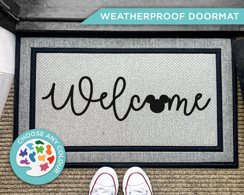 Disney Doormat Wedding Gift Personalized Rug Etsy
